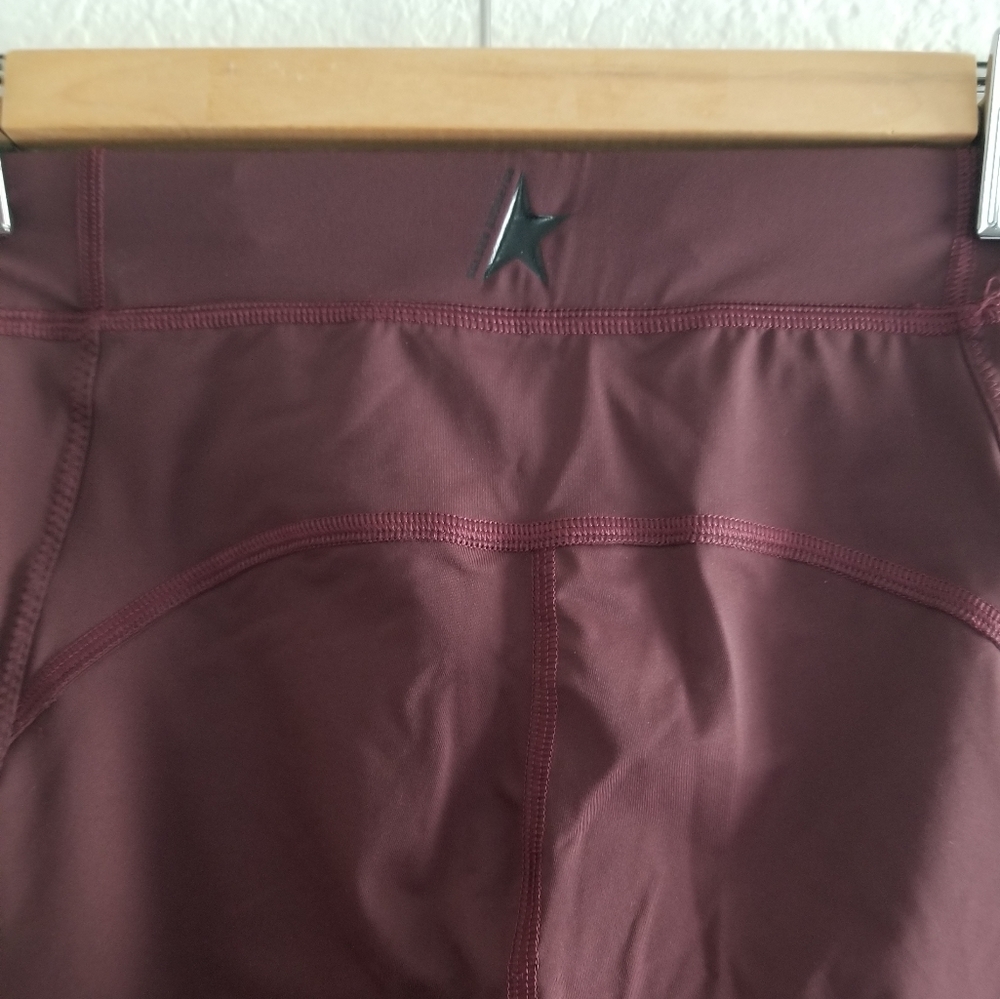 Golden Goose Logo Leggings Size S Small Maroon - Picture 5 of 6